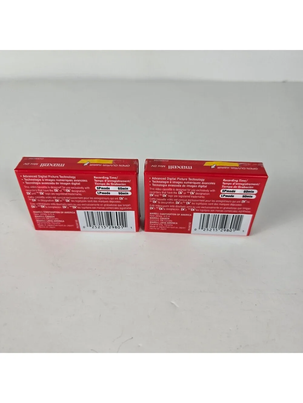Maxell Mini DV Digital Video Cassette 60 Minute Tape 2 Pack